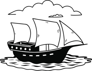 sailing ship on the sea