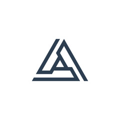 Monogram a letter logo