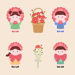 Mothers Day Flower element template