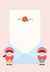 Mothers Day Thank you Flower Letter template