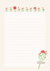 Thank you Flower Letter template