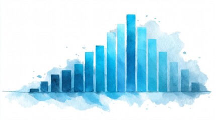 Fototapeta premium Watercolor Chart Design for Data Visualization and Business Presentation Concept
