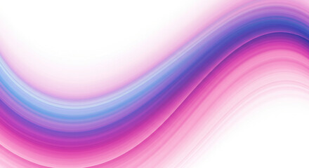 Abstract wave of purple pink and blue hues flowing across a white background creating a smooth gradient