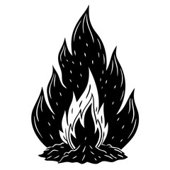 vector illustration of fire flames