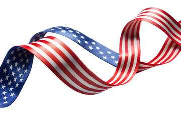 4th of july american flag stripe on transparent background