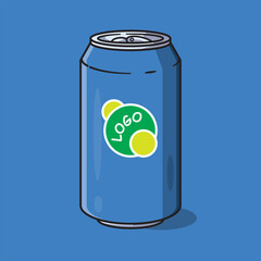 aluminium can icon. soda can doodle hand drawn icon. Outline drawing soda can line clipart symbol