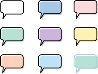 Minimal Pastel Speech Bubble – Soft Color Dialog Box for Digital Use