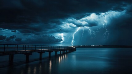 A bridge appearing only during thunderstorms, leading to a city that should not exist