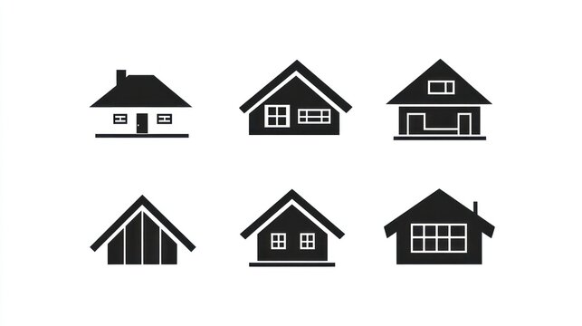 Simple House Icons Set (2)