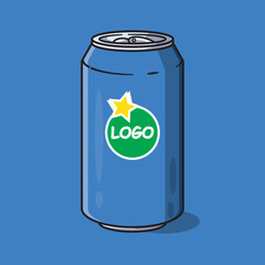 aluminium can icon. soda can doodle hand drawn icon. Outline drawing soda can line clipart symbol