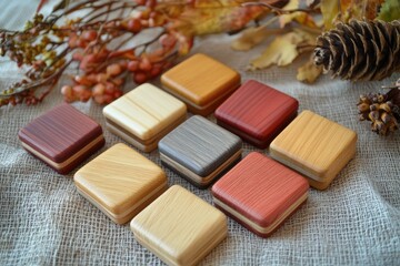 Small Wooden Boxes, Autumnal Decor