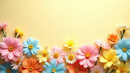 Fototapeta premium Abstract pastel flowers background image