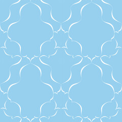 seamless botanical pattern of painted oriental motifs
