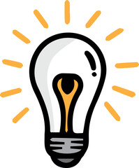 idea light bulb vector icon 