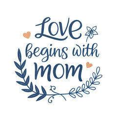 Obraz premium Mother's day special typography on transparent background