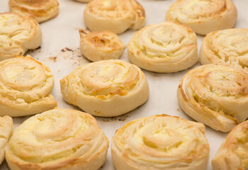Freshly baked traditional Swedish cinnamon buns