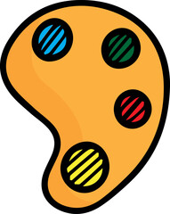 vector illustration of a palette