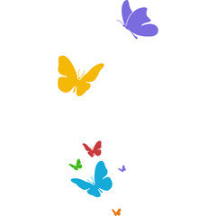 Rainbow Butterflies Illustration
