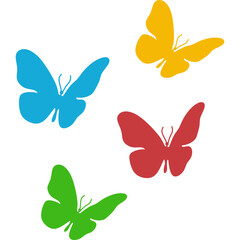 Rainbow Butterflies Illustration
