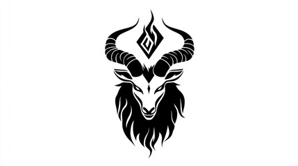 Obraz premium Goat Zodiac Symbol Design