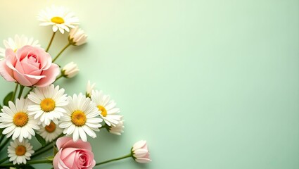 Delicate pastel flowers arrangement