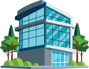 Modern office building Vector 