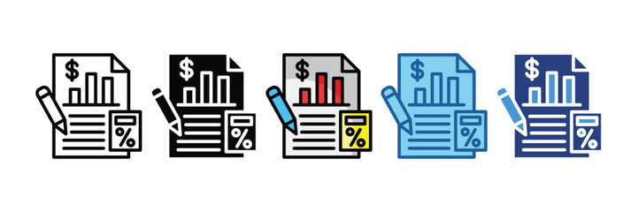 Bookkeeping  Icon Element For Design