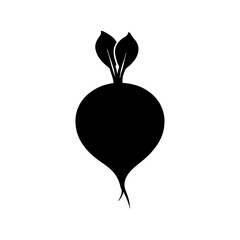 beet-vector-silhouette illustration