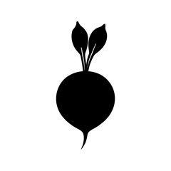 beet-vector-silhouette illustration