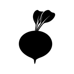 beet-vector-silhouette illustration