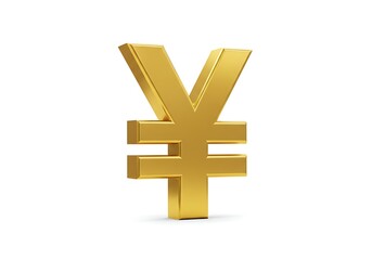 Obraz premium Golden yen symbol