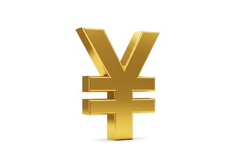Fototapeta premium Golden yen symbol