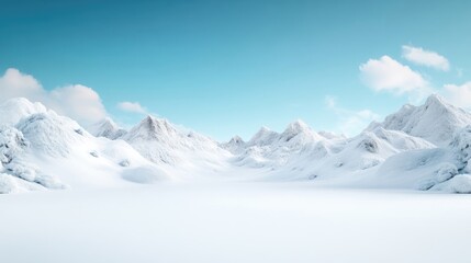 Obraz premium Snowy mountain range panorama