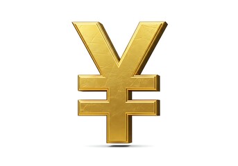 Fototapeta premium Golden yen symbol