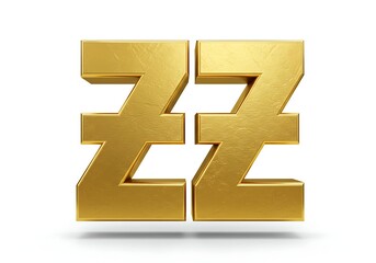 Fototapeta premium Golden ZZ symbol
