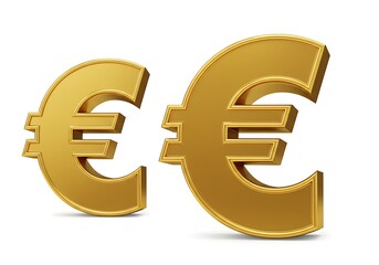 Golden euro symbol