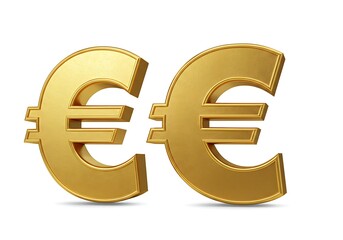 Obraz premium Golden euro symbol