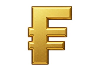 Obraz premium Golden F symbol