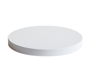 白い円形の台座 表彰台　podium