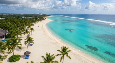 Aerial view of tropical beach (photo)