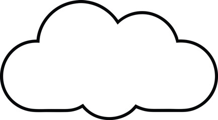 cloud line art vector icon.