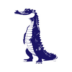 blue crocodile icon