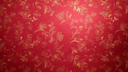 Elegant Red Floral Pattern on Textured Background for Festive and Formal Decor