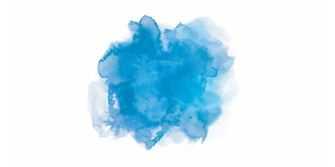 blue watercolor paint stroke background.