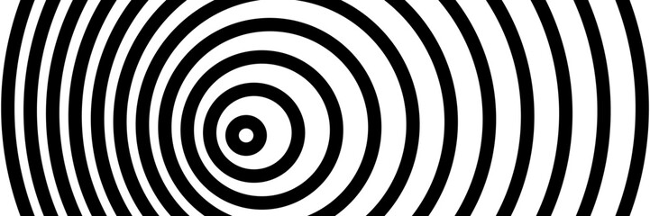 Abstract gold circle lines on dark background. Geometric stripe line art design.