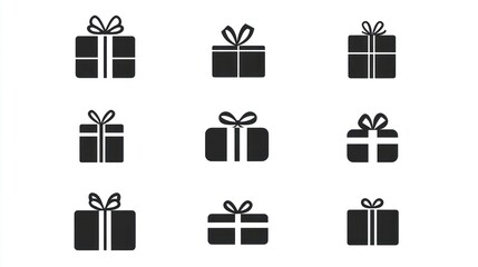 Gift Boxes Icons Set (3)