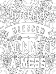 Fototapeta premium Mother's Day Coloring Pages -KDP. set of hand drawn doodle elements
