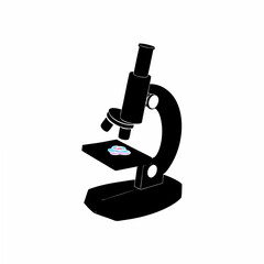 creative Silhouette Microscope Icon Vector Illustration 