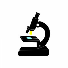 creative Silhouette Microscope Icon Vector Illustration 