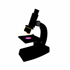 creative Silhouette Microscope Icon Vector Illustration 